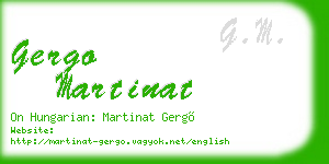 gergo martinat business card